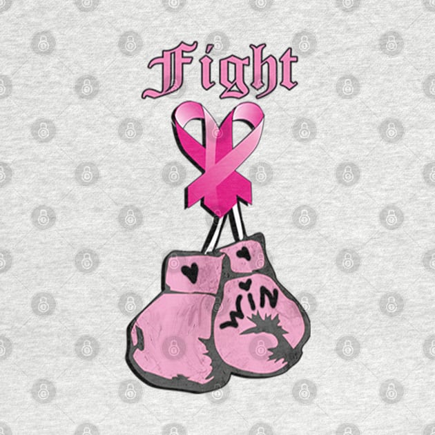 Breast Cancer Awareness Gifts: Inspirational quotes, Fight Pink Ribbon and Distressed Boxing Gloves Breast Cancer Awareness by tamdevo1